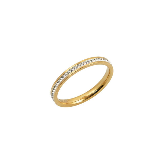 Χρυσό δαχτυλίδι με πέτρες σε σειρά | gold ring with stones.
