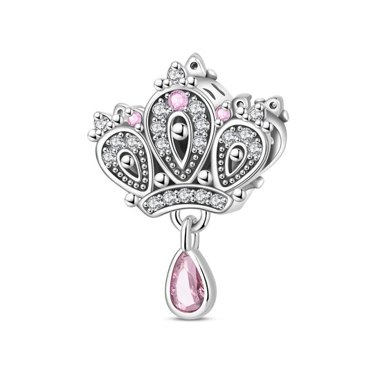 Charm Στέμμα με Ροζ Ζιρκόν – Πριγκιπική Λάμψη & Θηλυκή Φινέτσα | Silver Plated