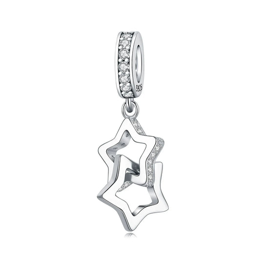 Charm Διπλά Αστέρια με Ζιρκόν – Λάμψε όπως Είσαι | Sterling Silver 925