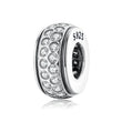 Spacer charm με διπλή σειρά λευκών ζιρκόνια