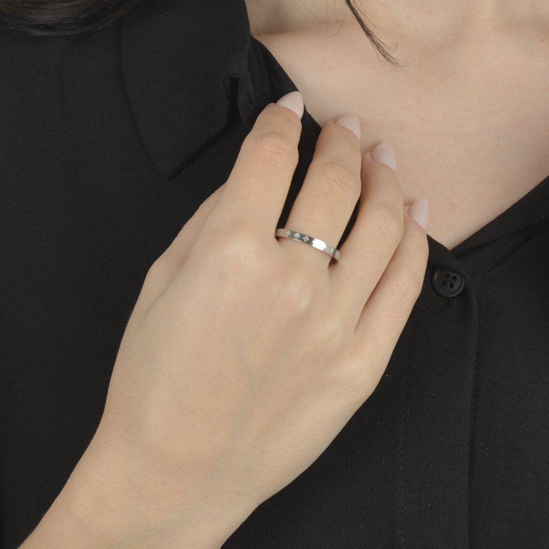 Ασημί δαχτυλίδι λουλούδια  silver floral ring, classic design.