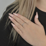 Ασημί δαχτυλίδι με πέτρες | silver ring minimal stones, elegant style.

