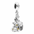 Charm πριγκίπισσα Belle με χρυσές λεπτομέρειες και λευκή πέτρα