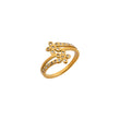 Χρυσό δαχτυλίδι με λουλούδια και κρύσταλλα | gold flower ring, romantic jewelry, sparkling design.