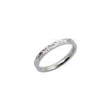 Ασημί δαχτυλίδι με σχέδιο διαμαντοκοπής | silver diamond cut ring.