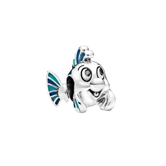 Charm ψαράκι Flounder με μπλε λεπτομέρειες