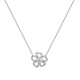 Κολιέ από ασήμι 925 με λουλούδι από κρύσταλλα silver jewerly