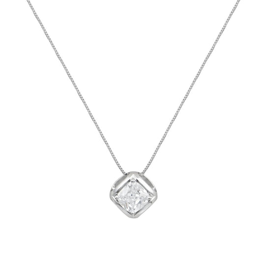 Κολιέ από ασήμι 925 με καρδιά από ζιρκόν silver jewerly